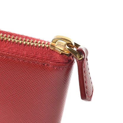 Prada Saffiano Zip Around Wallet Fuoco 11 of 13