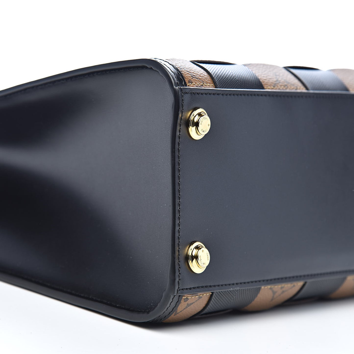 Calfskin Monogram Damier Tressage City Steamer PM Black