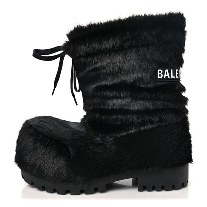 Balenciaga Faux Mink Alaska Low Boots 37-38 Black 1 of 9