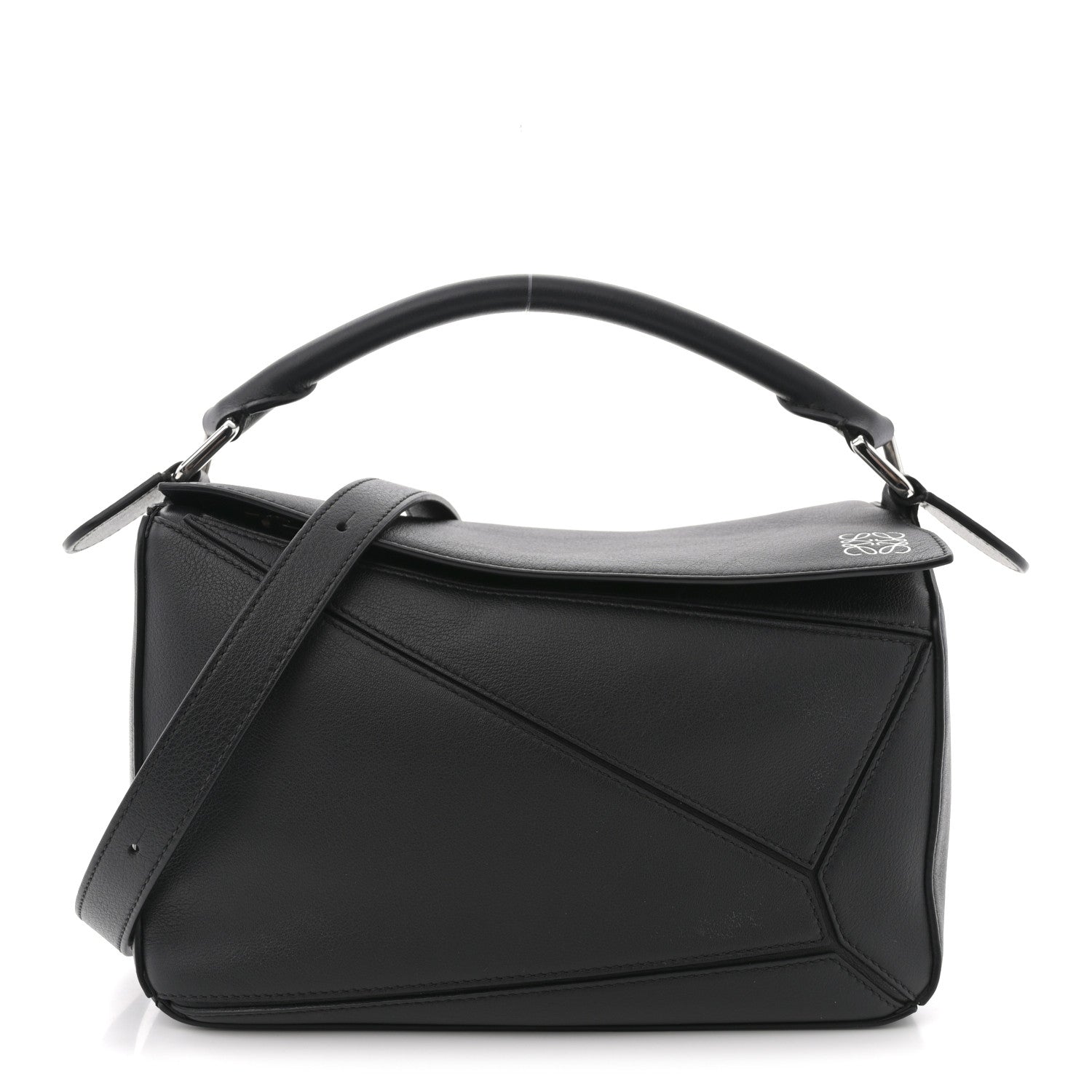 Loewe Calfskin Small Puzzle Bag Black 1 of 14