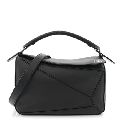 Loewe Calfskin Small Puzzle Bag Black 1 of 14
