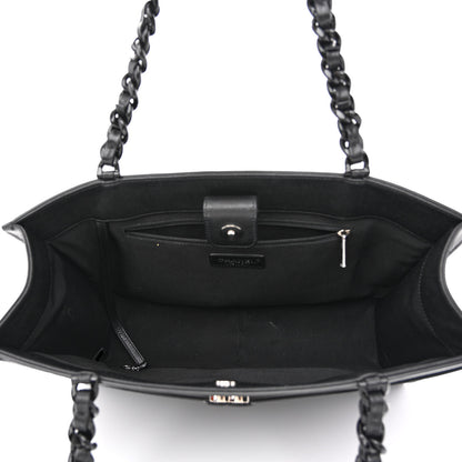 Chanel Caviar Quilted My Everything Large Shopping Tote Black 5 of 10