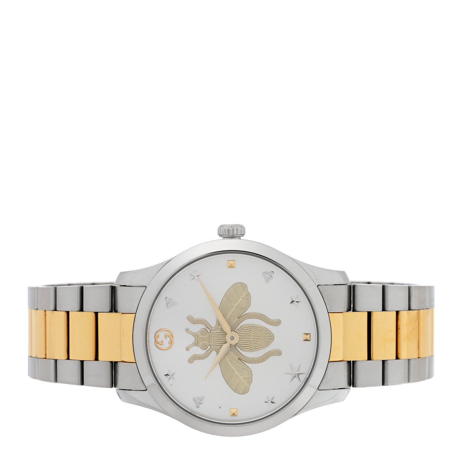 Gucci Stainless Steel 38mm G-Timeless Two Tone Bee Quartz Watch 2 of 5