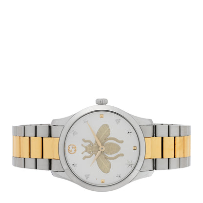 Gucci Stainless Steel 38mm G-Timeless Two Tone Bee Quartz Watch 2 of 5