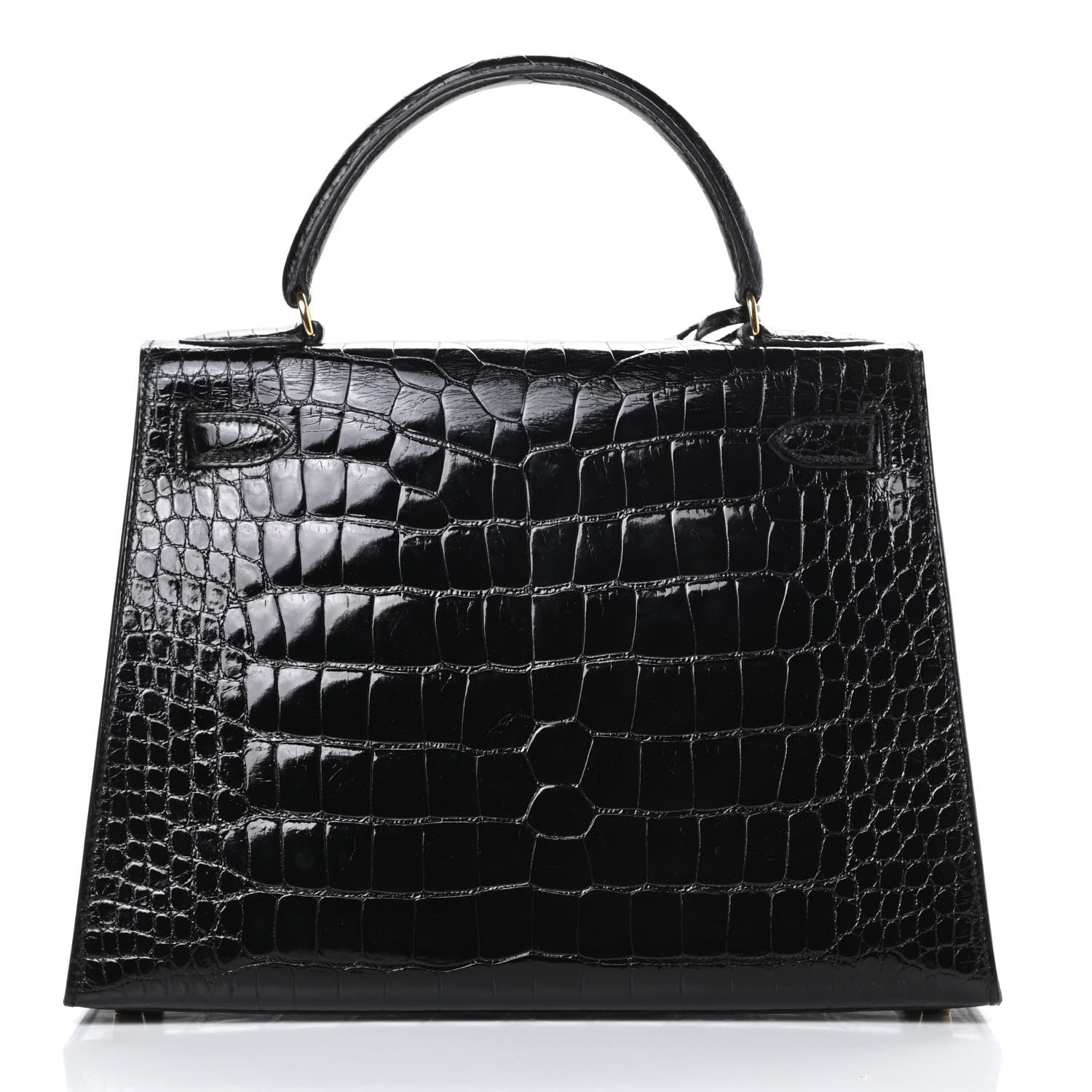 Hermes Shiny Alligator Kelly Sellier 28 Black 4 of 39