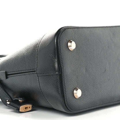 Balenciaga Grained Calfskin Logo S Ville Top Handle Bag Black White 9 of 10