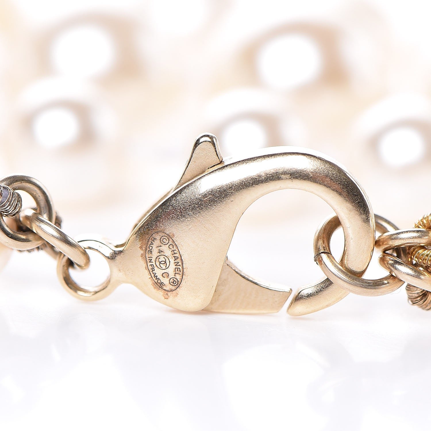 Chanel Pearl CC Double Strand Belt Gold 4 of 5