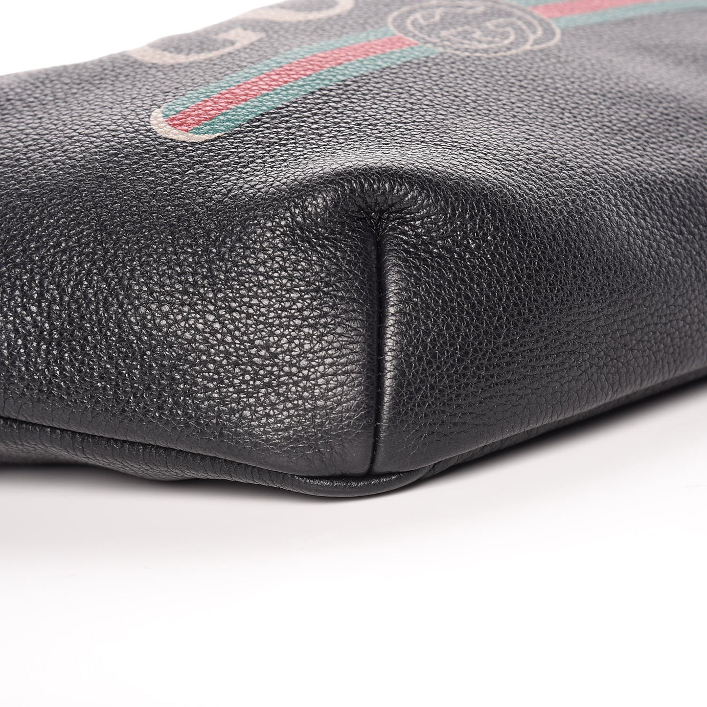 Grained Calfskin Logo Belt Bag Black