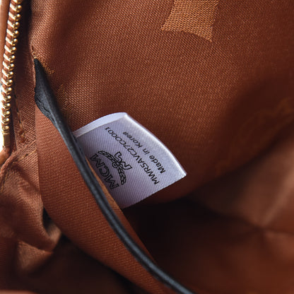 MCM Visetos Mini Camera Crossbody Bag Cognac 9 of 12