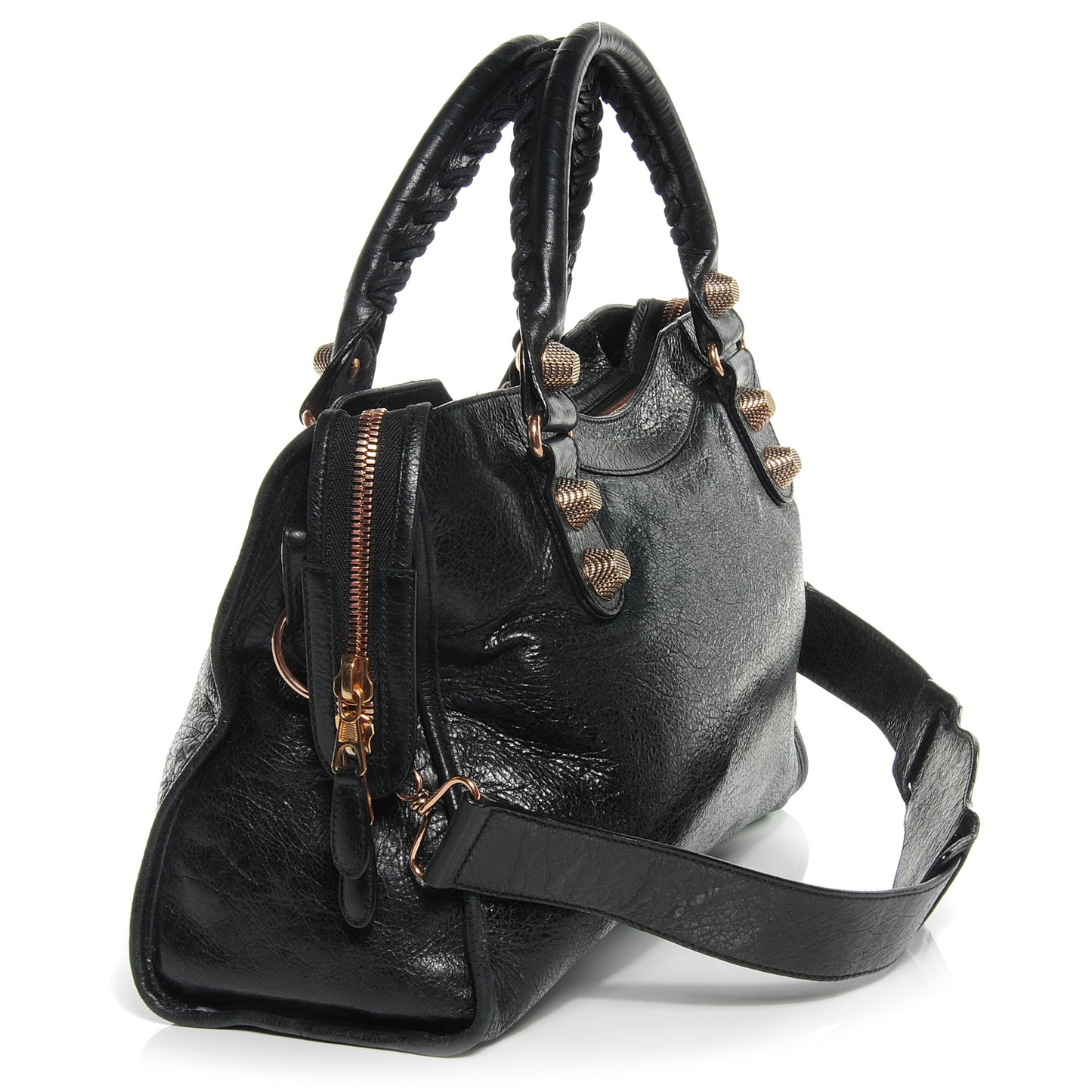 Agneau Giant 21 Rose Gold Hardware City Black