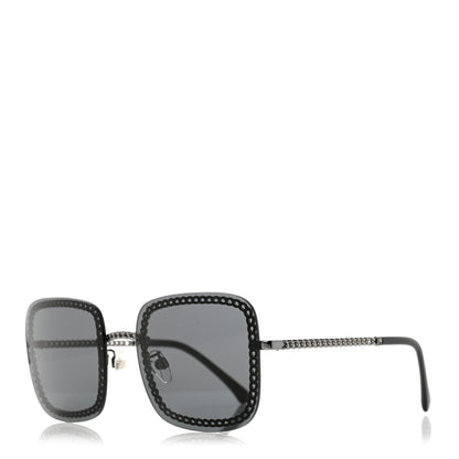 Chanel Chain Square Sunglasses 4244 Black 1 of 9