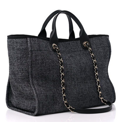 Chanel Lurex Boucle Medium Deauville Tote Black 3 of 9