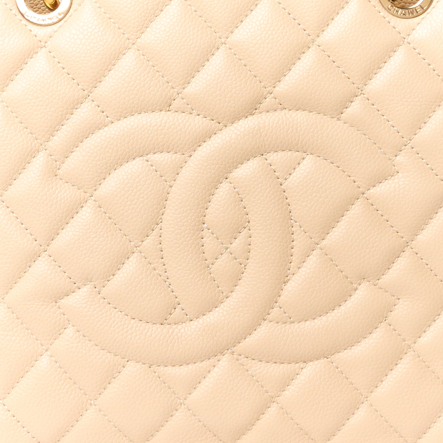 Chanel Caviar Quilted Grand Shopping Tote GST Beige Clair 9 of 11