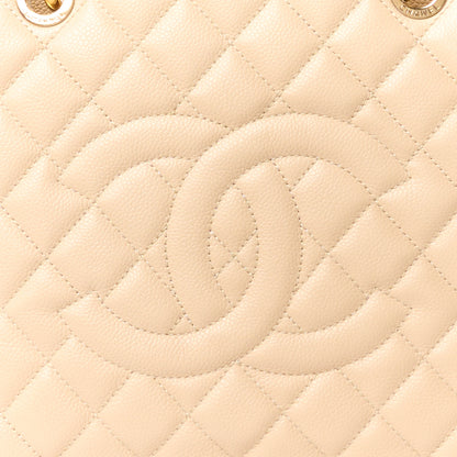 Chanel Caviar Quilted Grand Shopping Tote GST Beige Clair 9 of 11