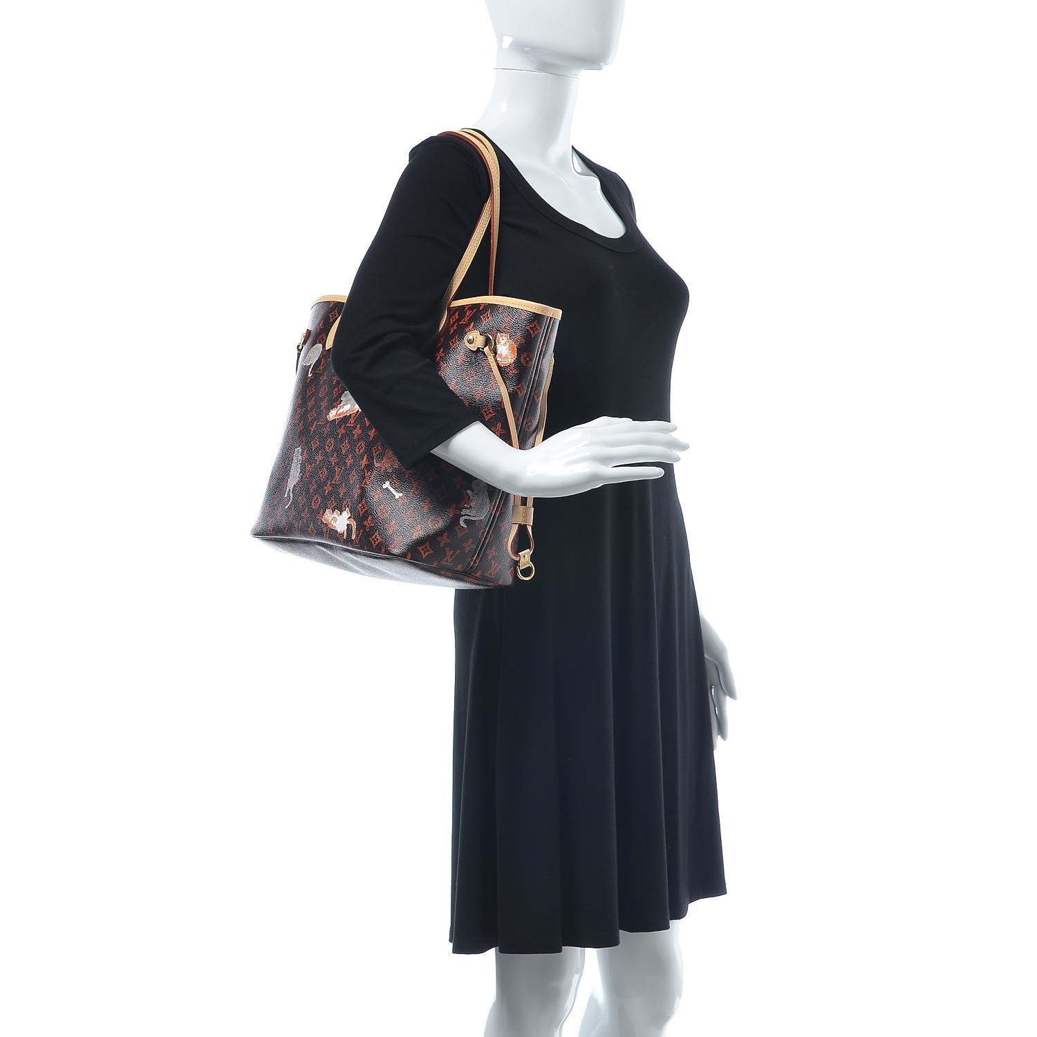 Louis Vuitton Catogram Neverfull MM Marron 2 of 8