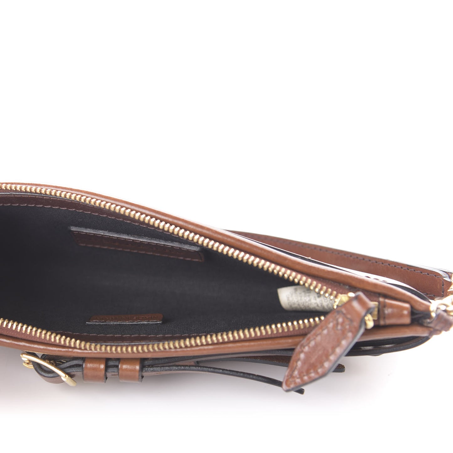 House Check Bridle Calfskin Mini Parmoor Clutch Bag Dark Tan