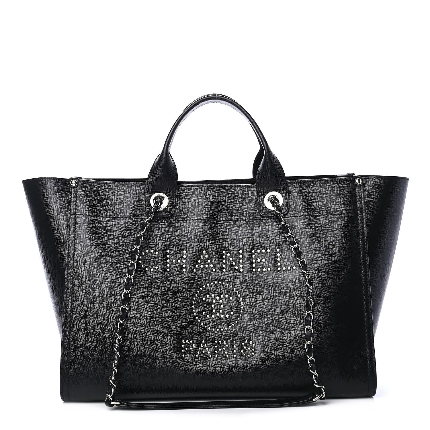 Chanel Caviar Medium Studded Deauville Tote Black 1 of 10