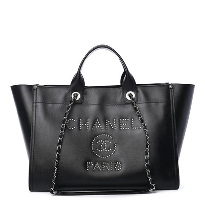 Chanel Caviar Medium Studded Deauville Tote Black 1 of 10