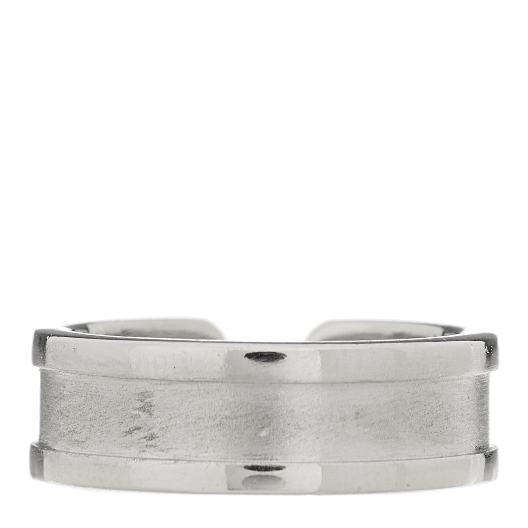 18K White Gold 6.5mm C De Cartier Ring 50 5.5