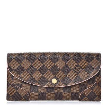 Louis Vuitton Damier Ebene Caissa Wallet Rose Ballerine 1 of 8