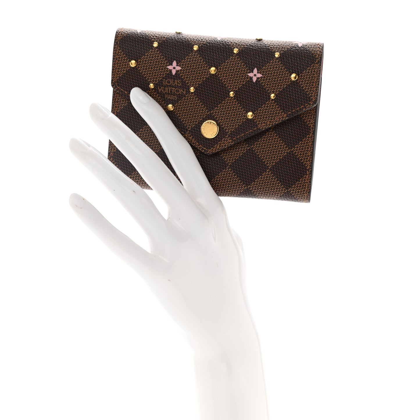 Damier Ebene Studded Victorine Wallet
