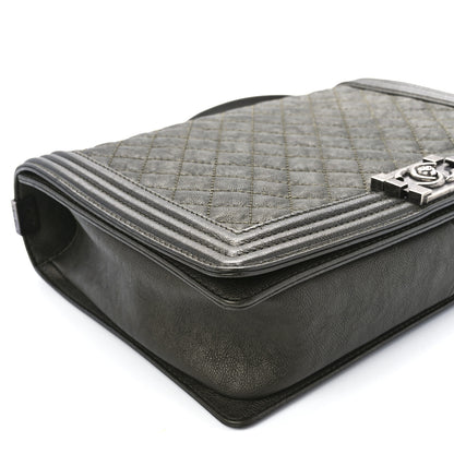 Chanel Caviar Quilted Large Boy Flap Green 9 of 10