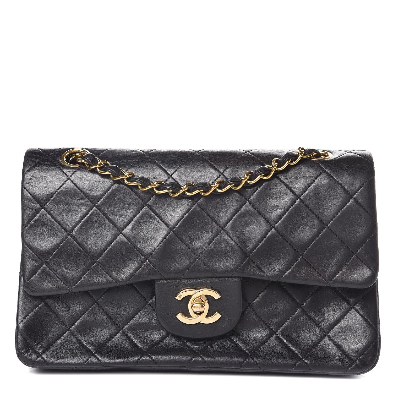Chanel Lambskin Quilted Small Double Flap Black 1 of 14