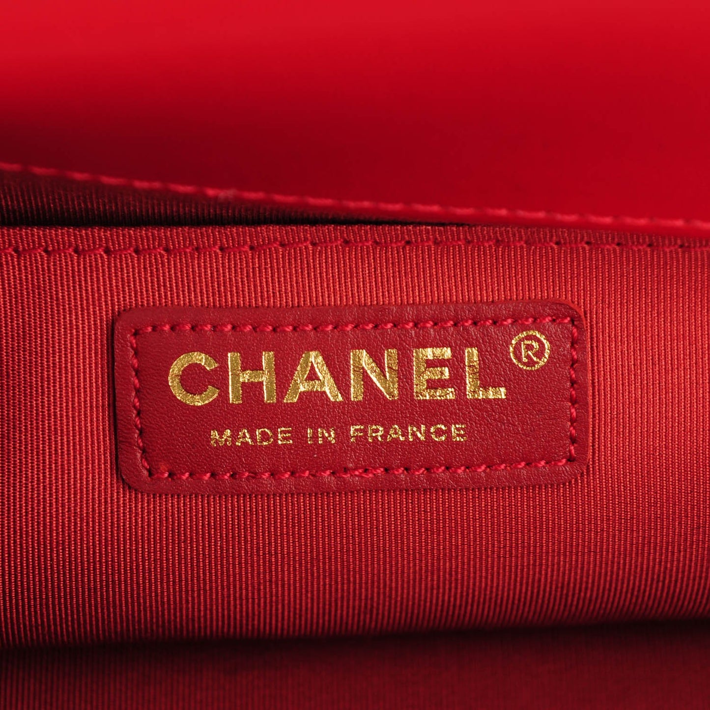 Lambskin Quilted Medium Boy Flap Red