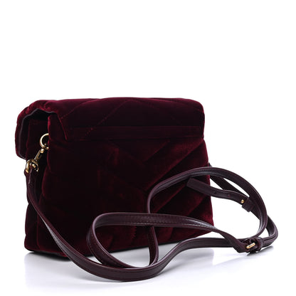 Saint Laurent Velvet Y Quilted Monogram Toy Loulou Crossbody Bag French Burgundy 2 of 4