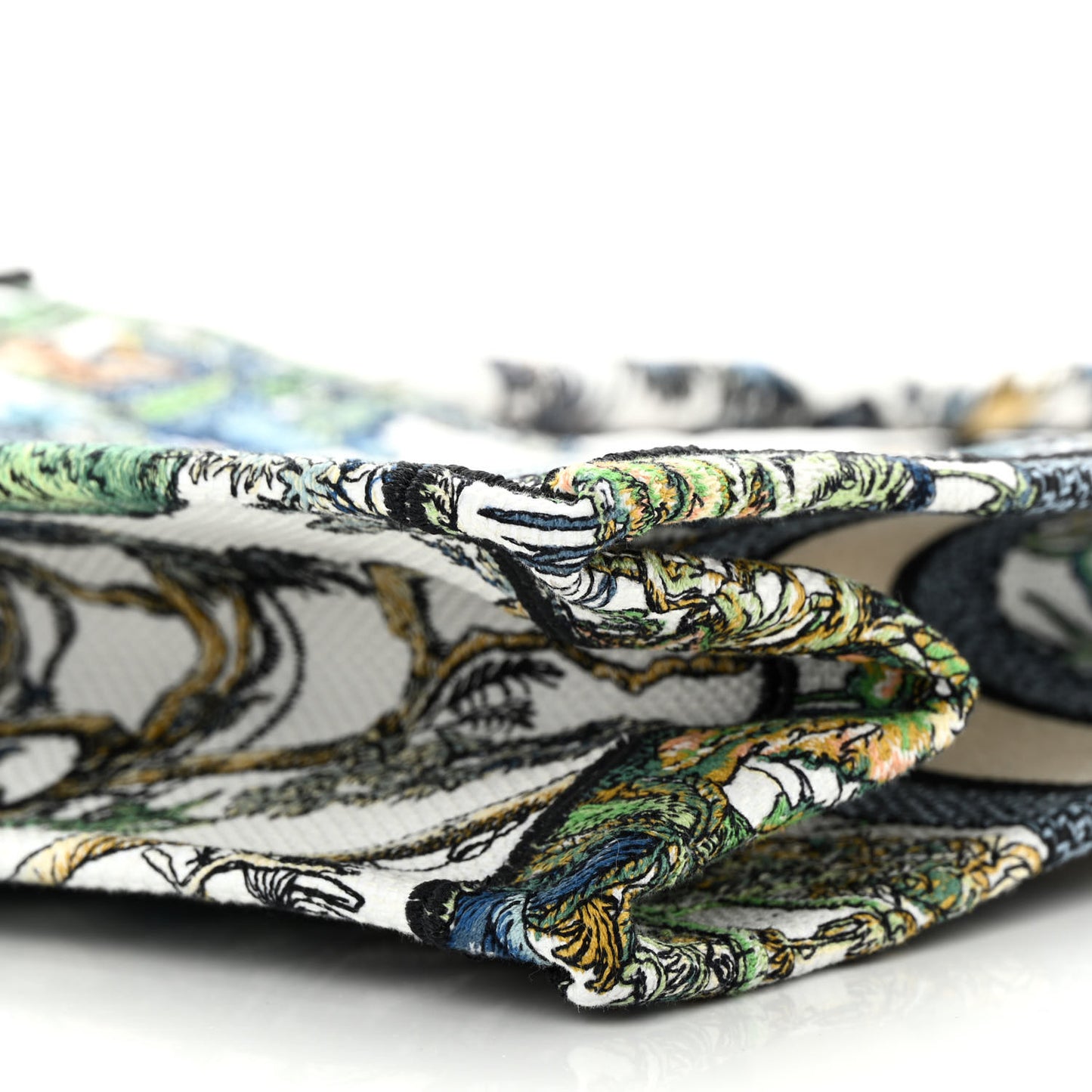 Canvas Embroidered Medium Etoile De Voyage Book Tote White Multicolor