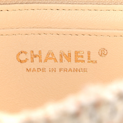 Chanel Tweed Quilted Mini Rectangular Flap Off White 6 of 10