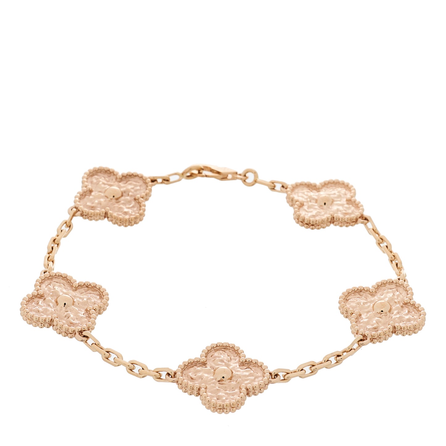 18K Rose Gold 5 Motifs Vintage Alhambra Bracelet