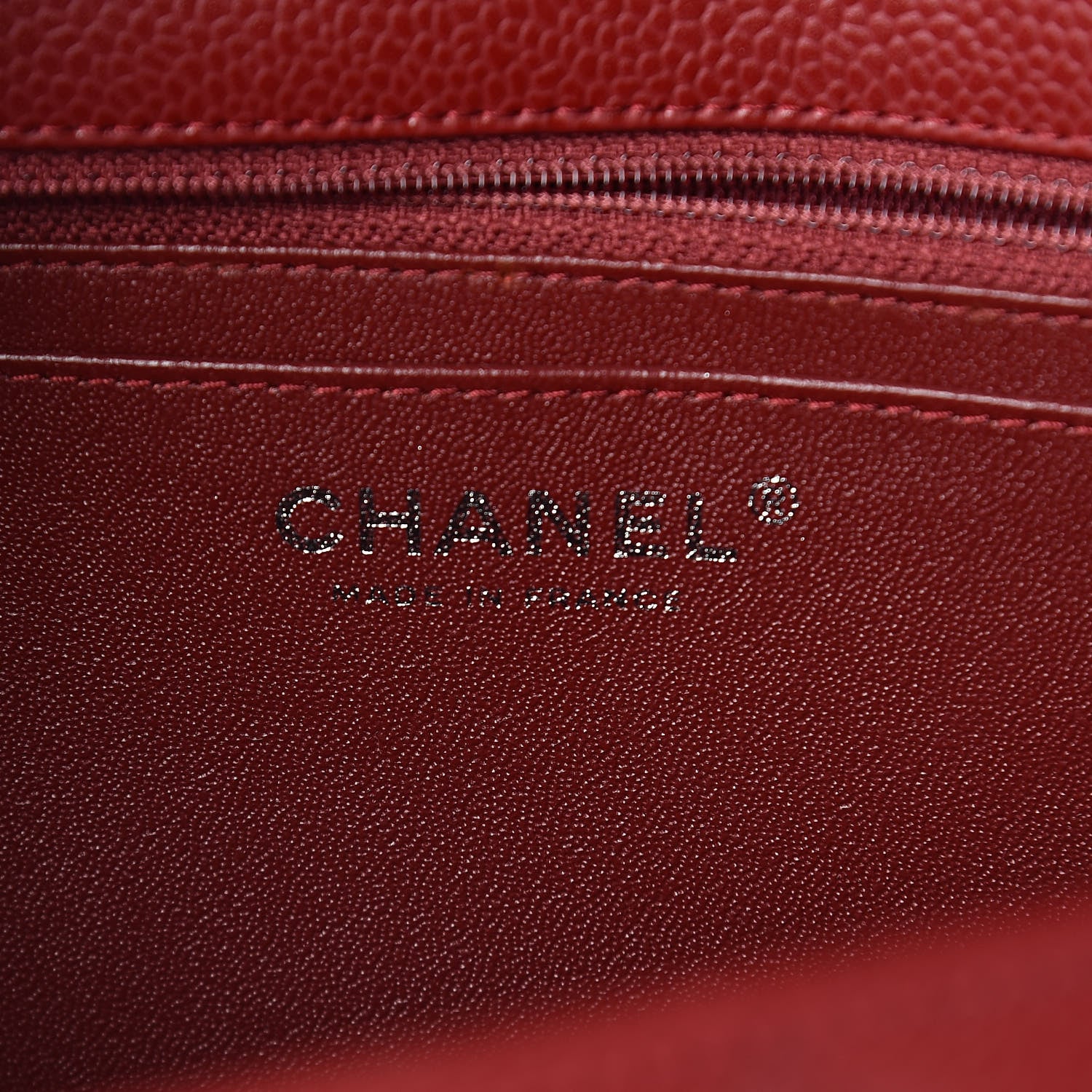 Chanel Caviar Quilted Jumbo Single Flap Red 6 of 11