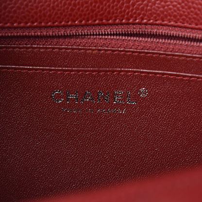 Chanel Caviar Quilted Jumbo Single Flap Red 6 of 11