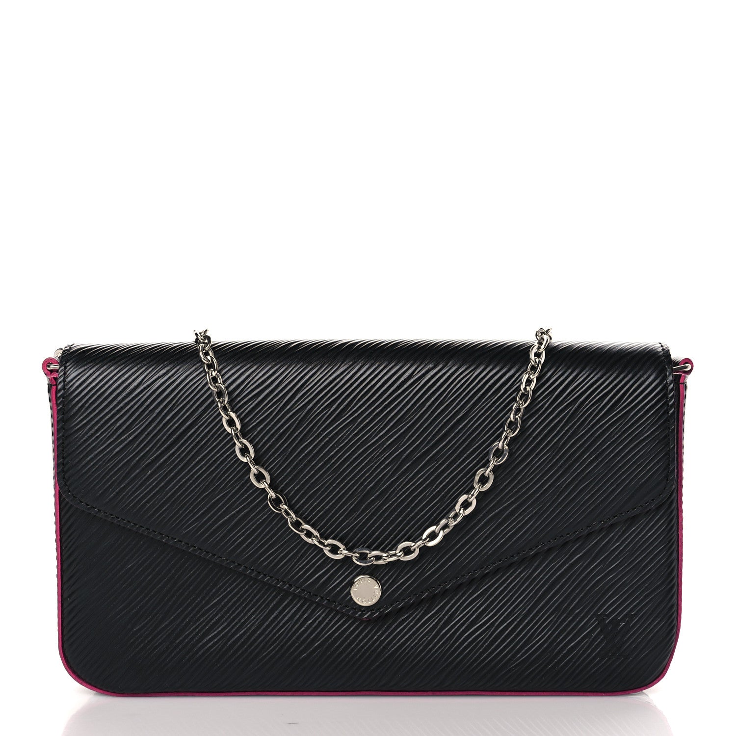 Louis Vuitton Epi Pochette Felicie Black Hot Pink 1 of 9