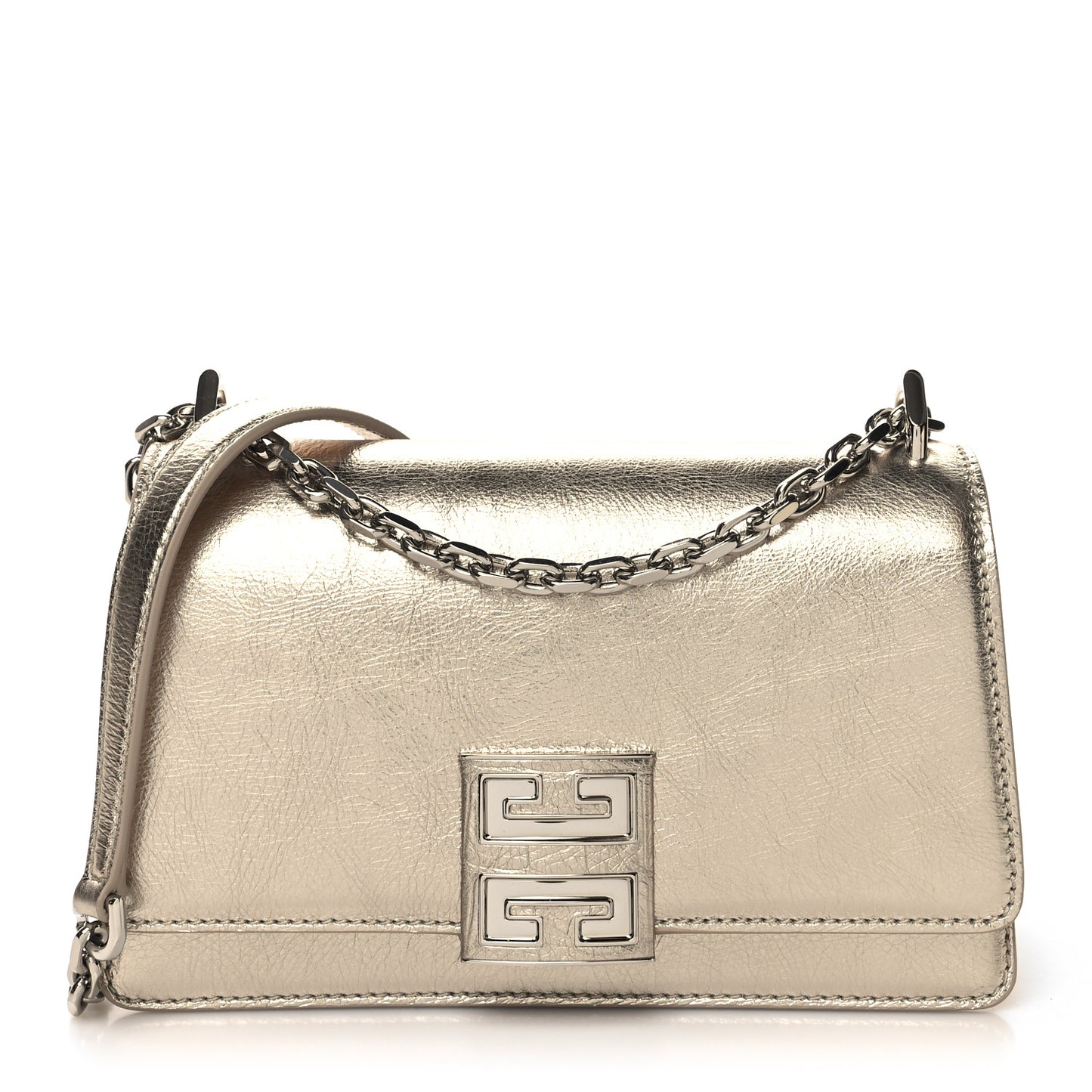 Laminated Calfskin Small 4G Sliding Chain Bag Dusty Gold