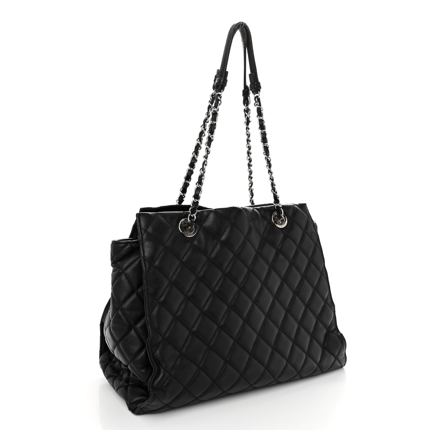 Chanel Calfskin Quilted Large Chic and Soft Shopping Tote Black 3 of 11