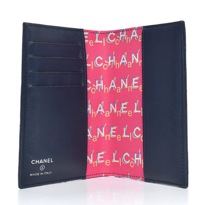 Chanel Lambskin Quilted Passport Holder Navy 5 of 8