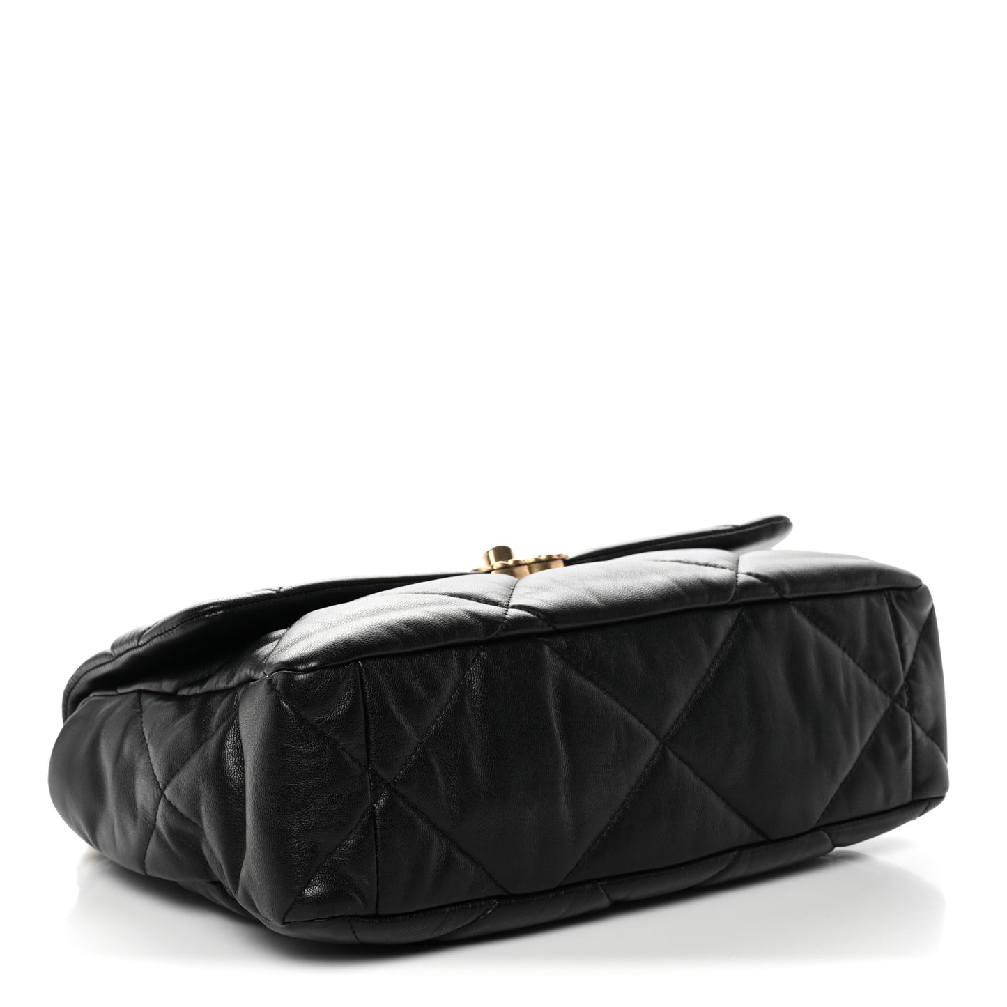 Goatskin Quilted Large Chanel 19 Flap Black