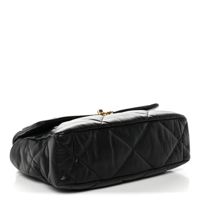 Chanel Goatskin Quilted Large Chanel 19 Flap Black 4 of 10