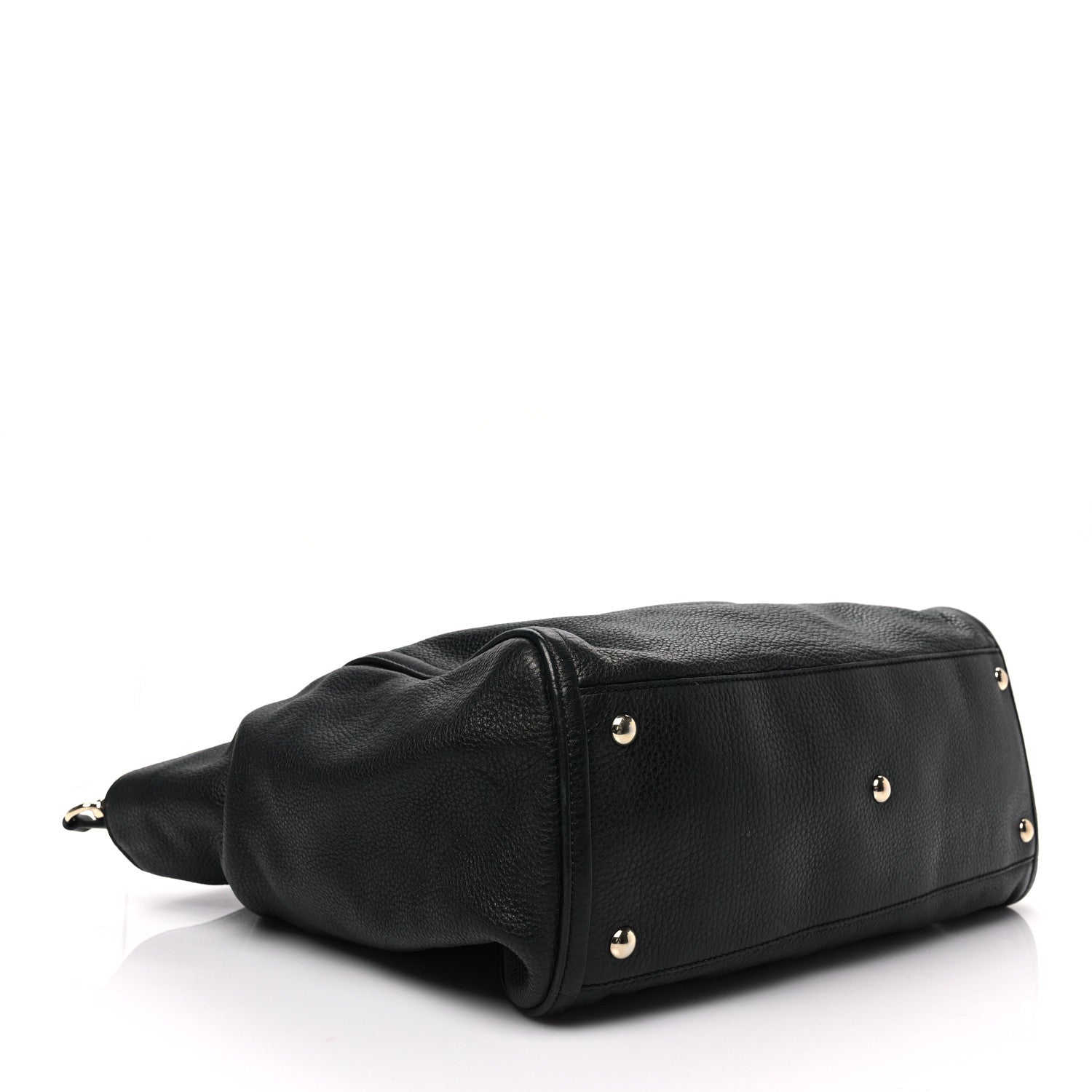 Gucci Pebbled Calfskin Medium Soho Shoulder Bag Black 4 of 8