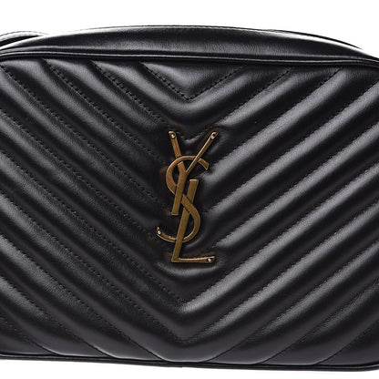 Saint Laurent Calfskin Matelasse Monogram Lou Camera Bag Black 11 of 13