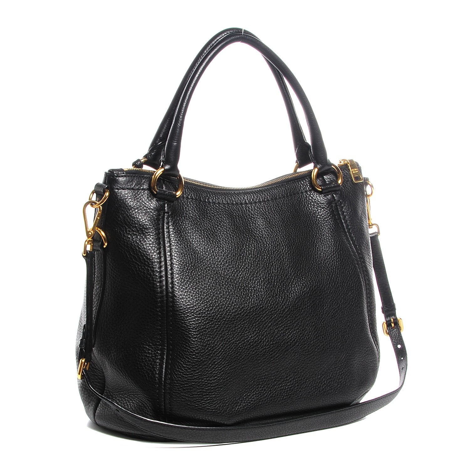 Prada Vitello Daino Zip Tote Nero Black 3 of 12
