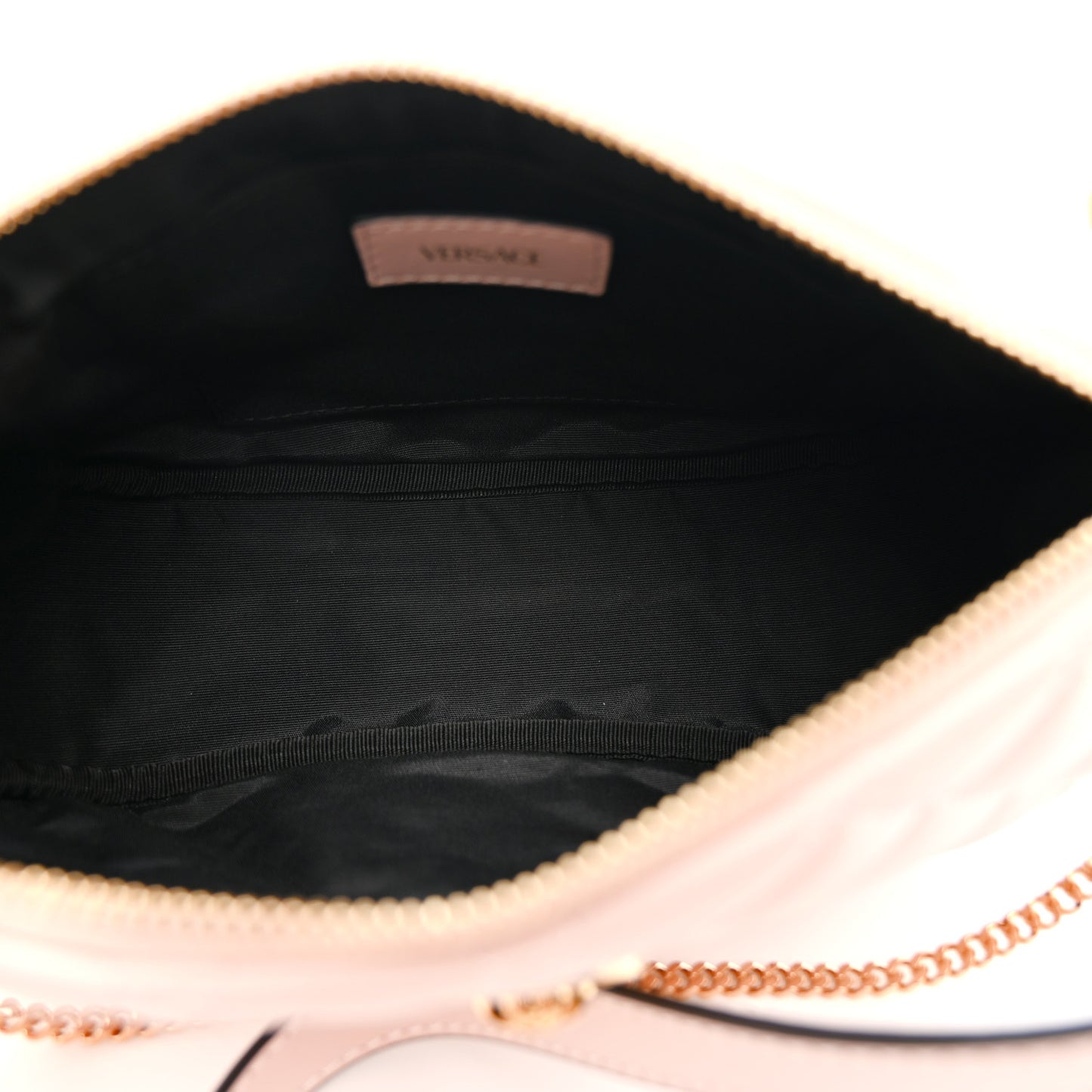Nappa Quilted La Medusa Half Moon Crossbody Light Pink