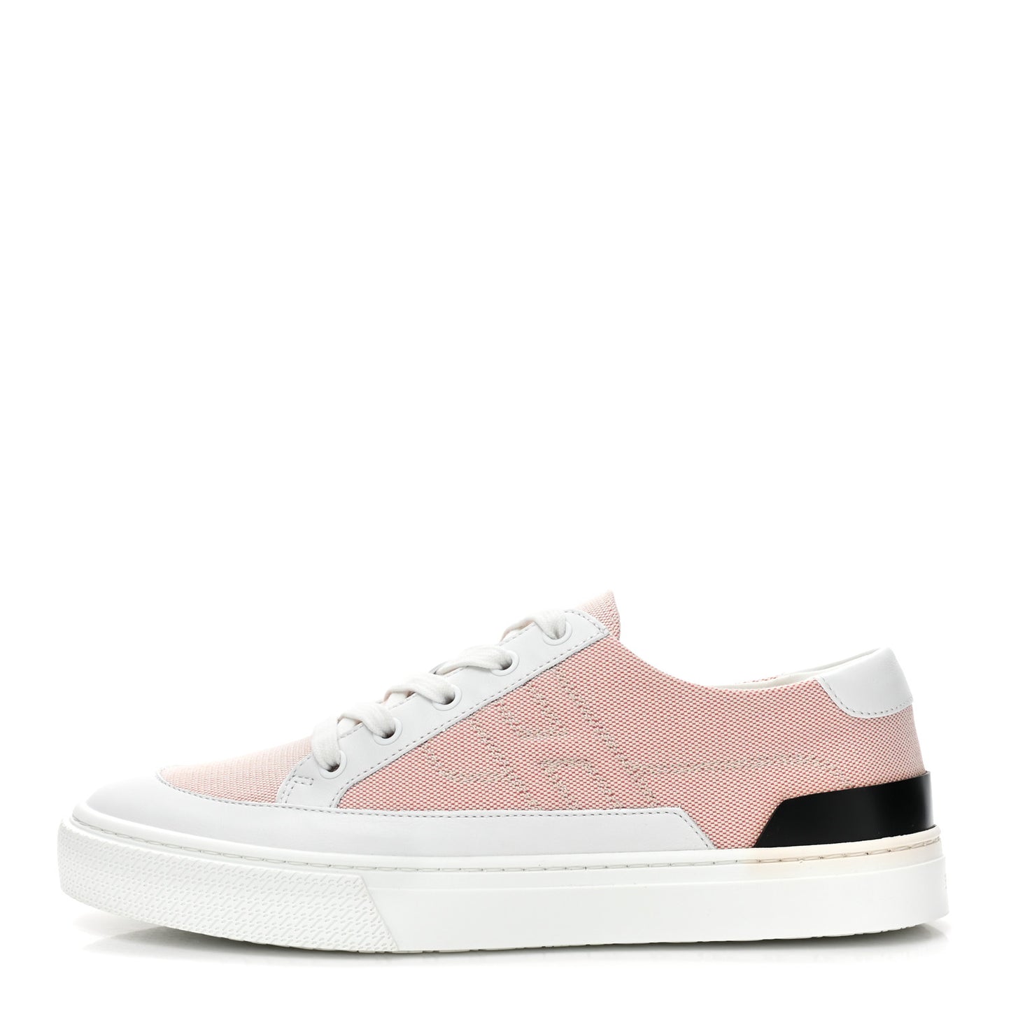 Canvas Calfskin Deep Sneakers 40 Framboise White