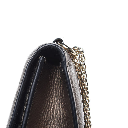 Valentino Garavani Metallic Vitello Medium Glam Lock Rockstud Flap Sasso 9 of 17