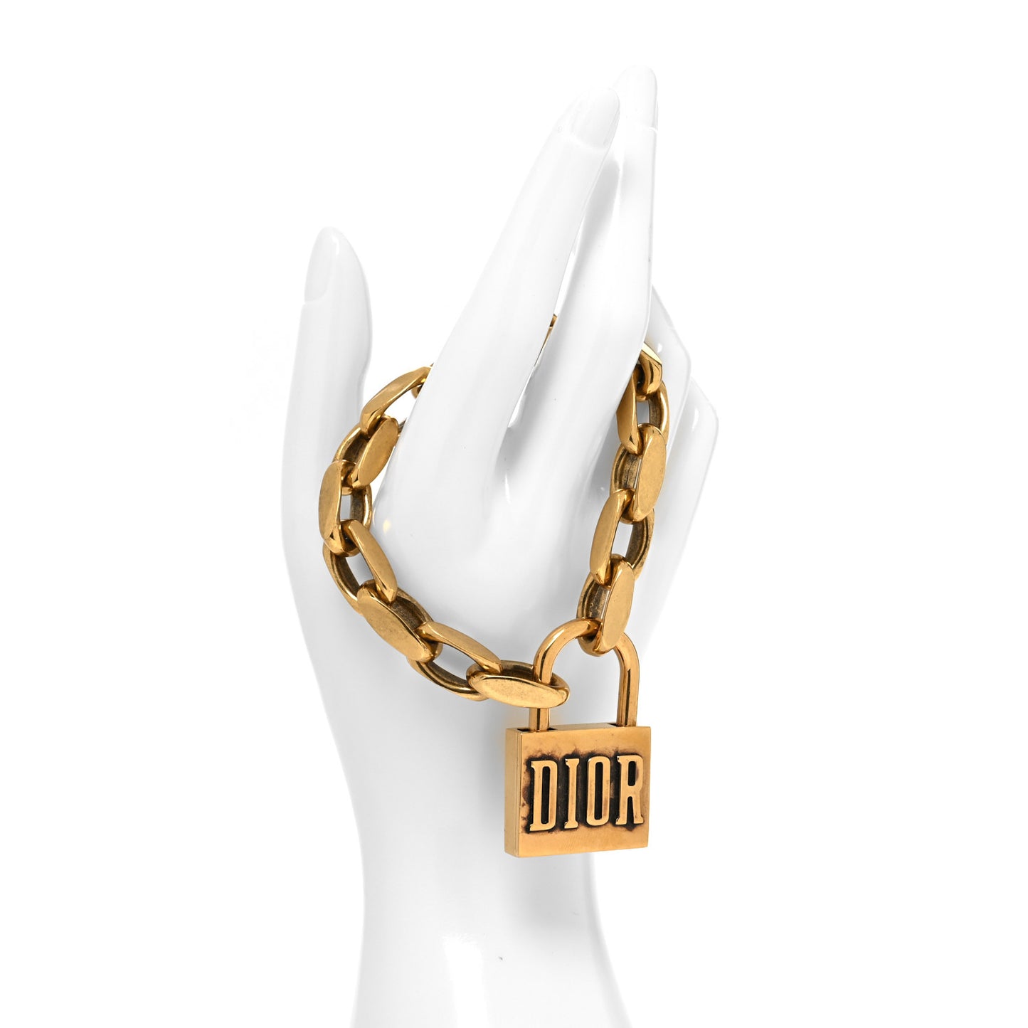 Metal Lucky Locket Chain Bracelet Gold