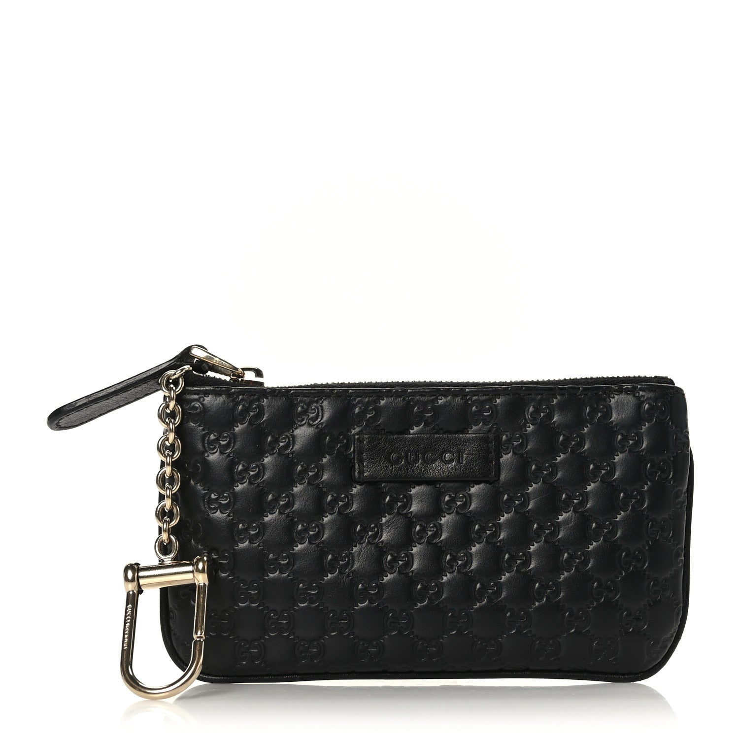 Gucci Microguccissima Key Ring Coin Case Black 1 of 7