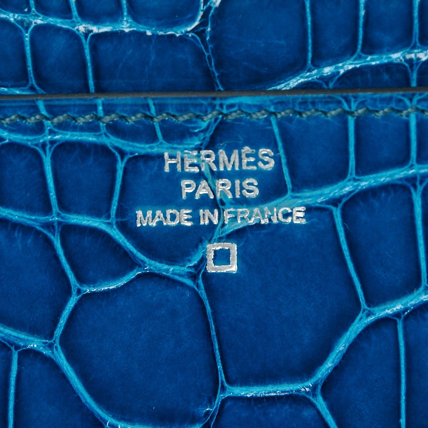 Hermes Shiny Alligator Constance Wallet Bleu Izmir 6 of 7