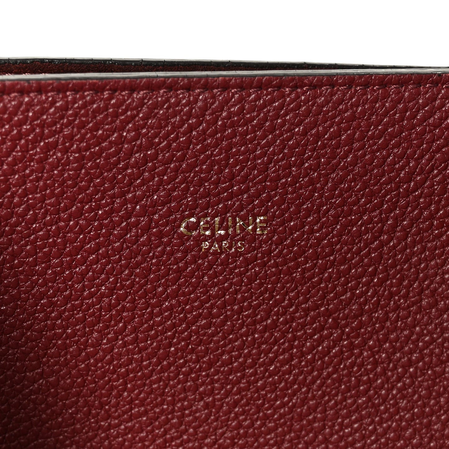 Soft Grained Calfskin Small Belt Cabas Phantom Light Burgundy